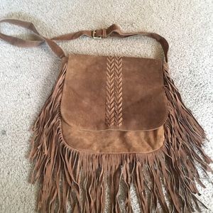 Fringe leather bag